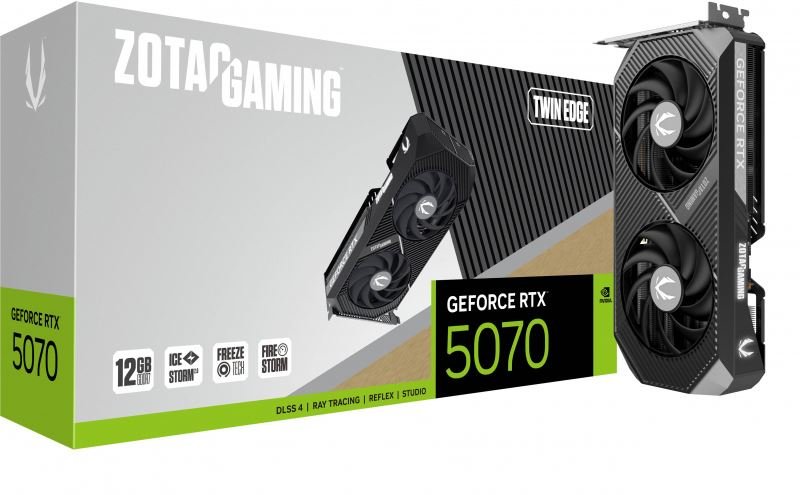 Carte Graphique Zotac NVidia GeForce RTX 5070 12G Gaming Twin Edge