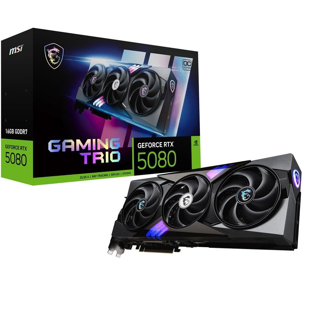 Carte graphique MSI Nvidia GeForce RTX 5080 16G GAMING TRIO OC