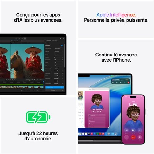 Apple MacBook Pro 14" 1 To SSD 24 Go RAM Puce M5 Pro CPU 15 cœurs GPU 16 cœurs Noir sidéral – Image 3