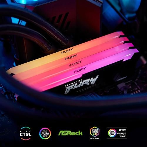 Barrette mémoire RAM Kingston FURY Beast RGB 32 Go (Kit de 2 x 16 Go) DDR4 3600 MHz CL18 – Image 4