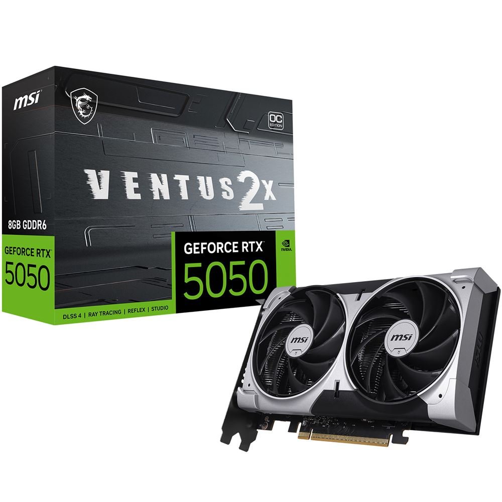 Carte graphique MSI Nvidia GeForce RTX 5050 8G VENTUS 2X OC blanc