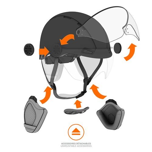 Casque vélo et trottinette avec visière Casr Life Noir M – Image 2