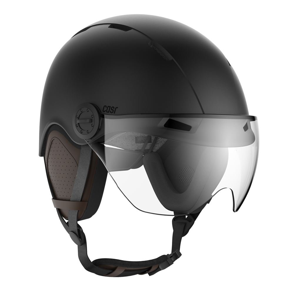 Casque vélo et trottinette avec visière Casr Life Noir M