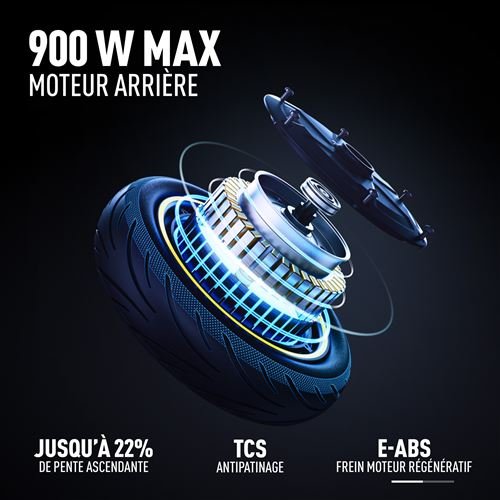 Trottinette électrique Ninebot Max G2 E powered by Segway avec clignotants intégrés 900 W Noir et Gris – Image 5