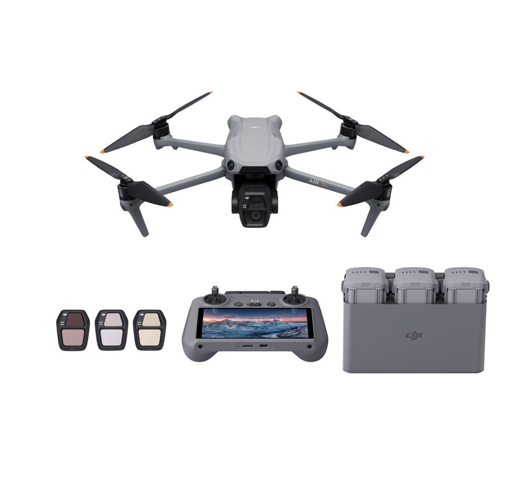 Drone Dji Air 3S Fly More Combo RC 2 Gris et noir