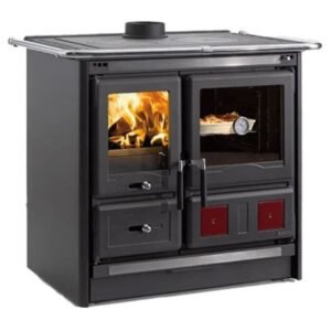Cuisinière à bois La Nordica Rosa L16 Steel - Acier émaillé noir anthracite - Four 55L